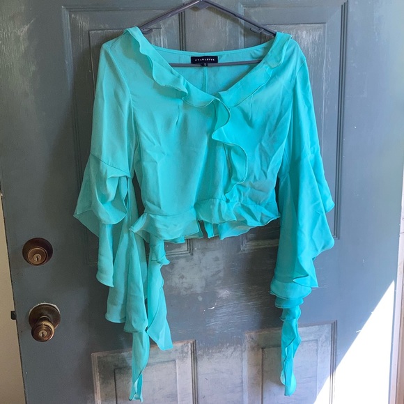 NWT Ruffled Crop Top - Picture 7 of 13